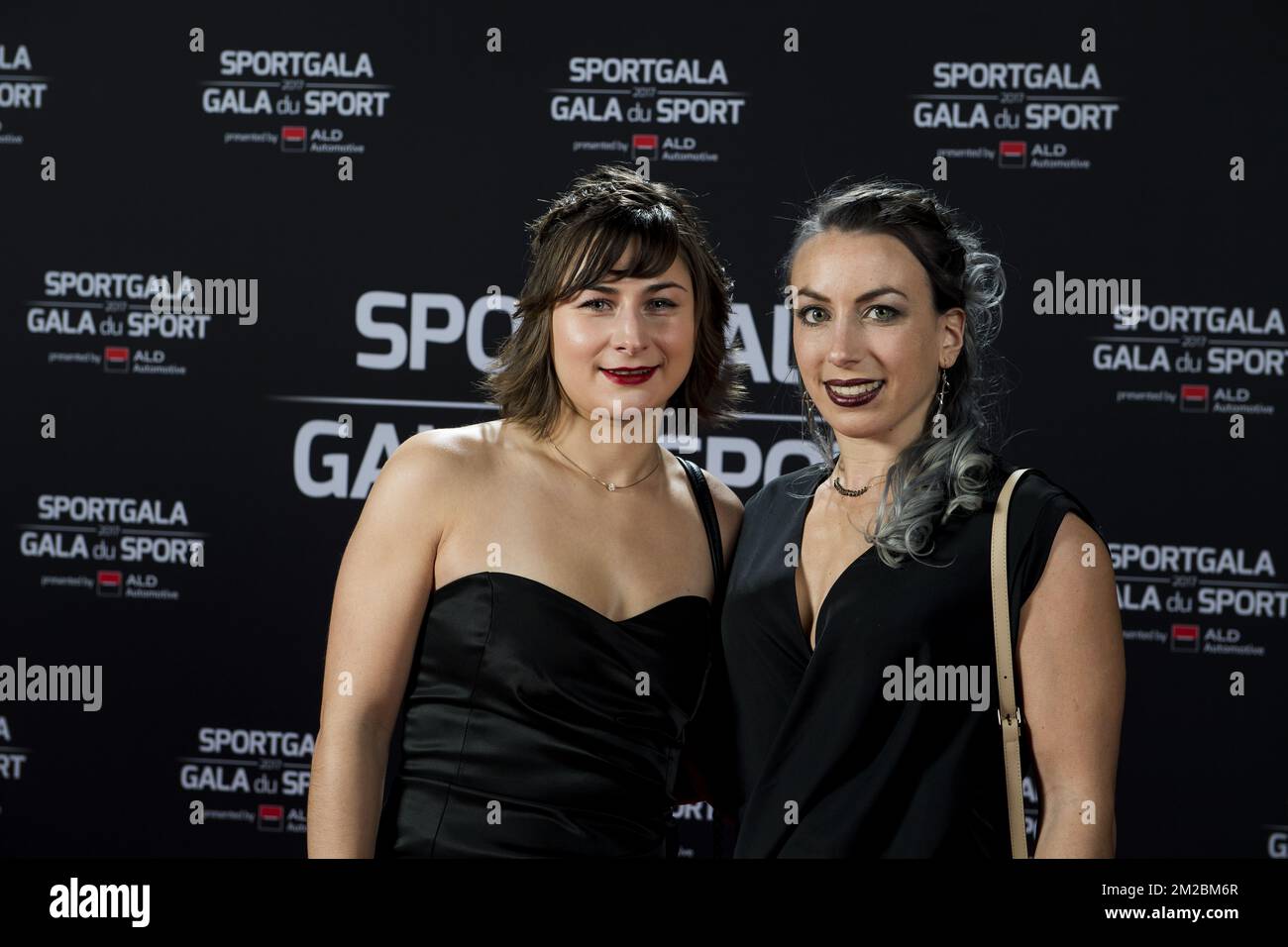 Charline Van Snick (R) pictured during the gala evening for the sport man and woman of the year 2017 awards, Saturday 16 December 2017, in Brussels. BELGA PHOTO JASPER JACOBS Stock Photo