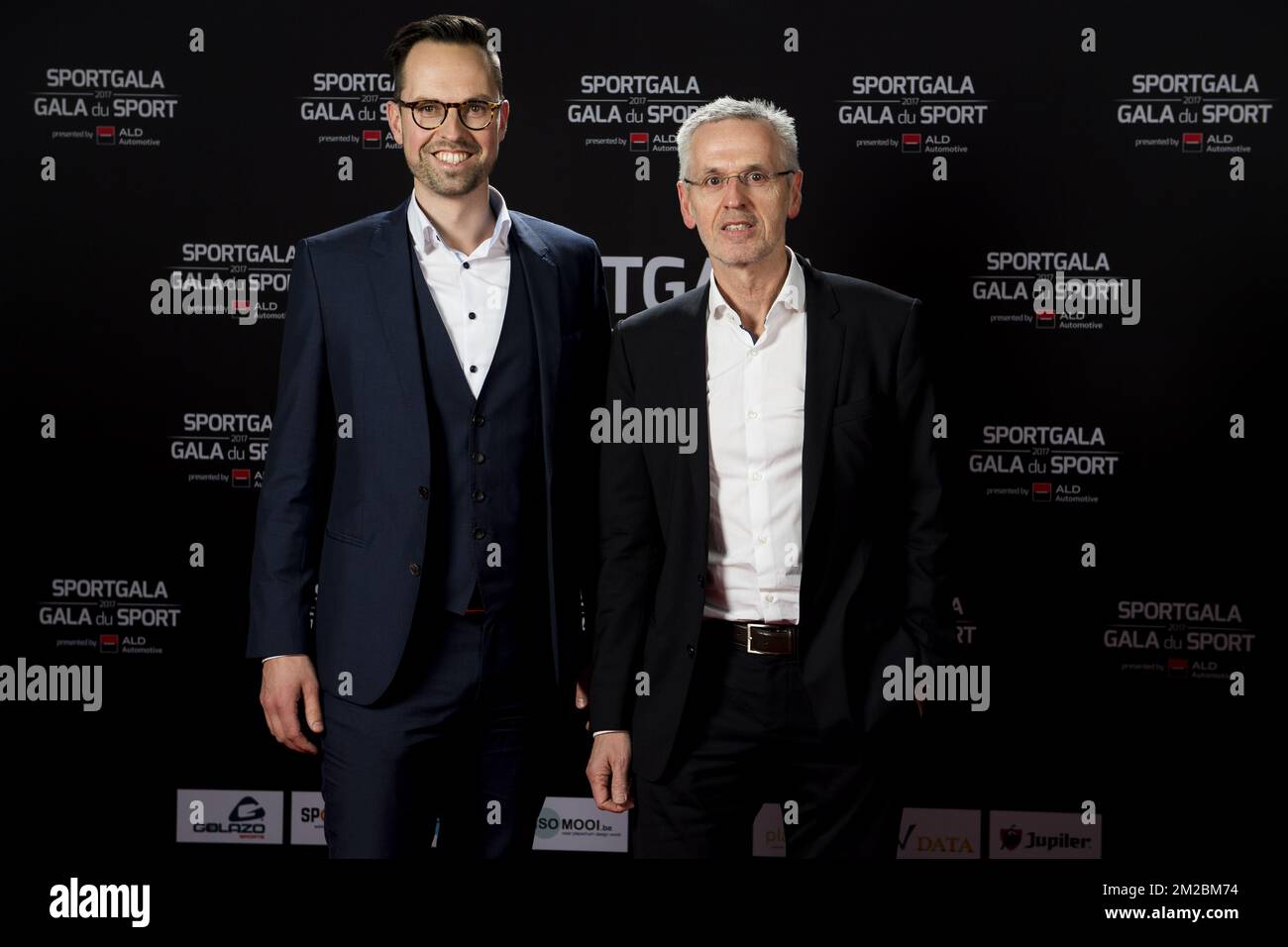 Paul Van den Bosch (R) pictured during the gala evening for the sport man and woman of the year 2017 awards, Saturday 16 December 2017, in Brussels. BELGA PHOTO JASPER JACOBS Stock Photo