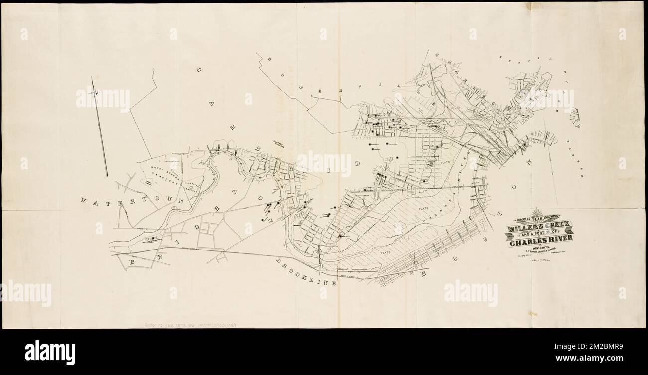 Compiled plan, showing Millers Creek and a portion of Charles River ...