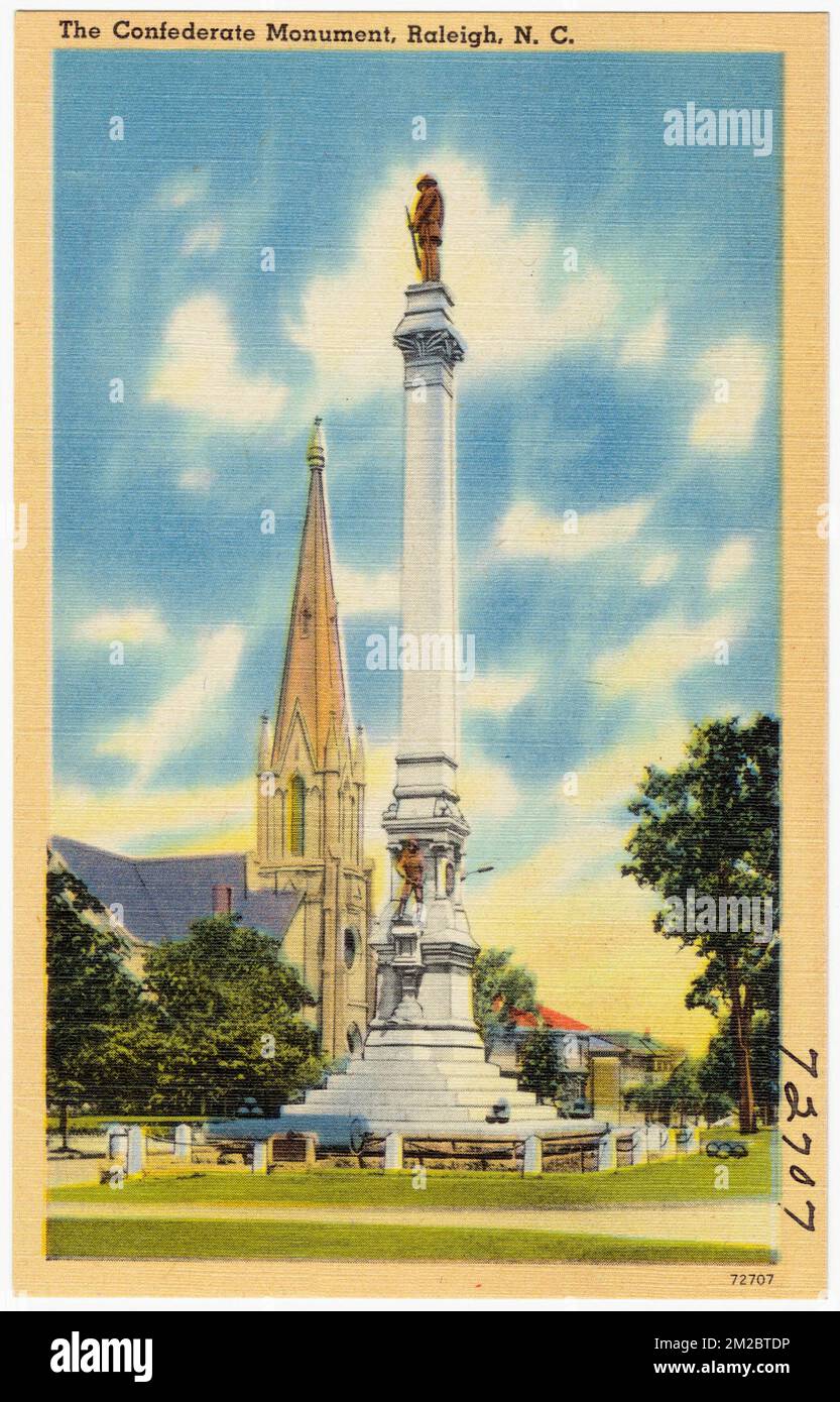 The Confederate Monument, Raleigh, N. C. , Monuments & memorials, Tichnor Brothers Collection