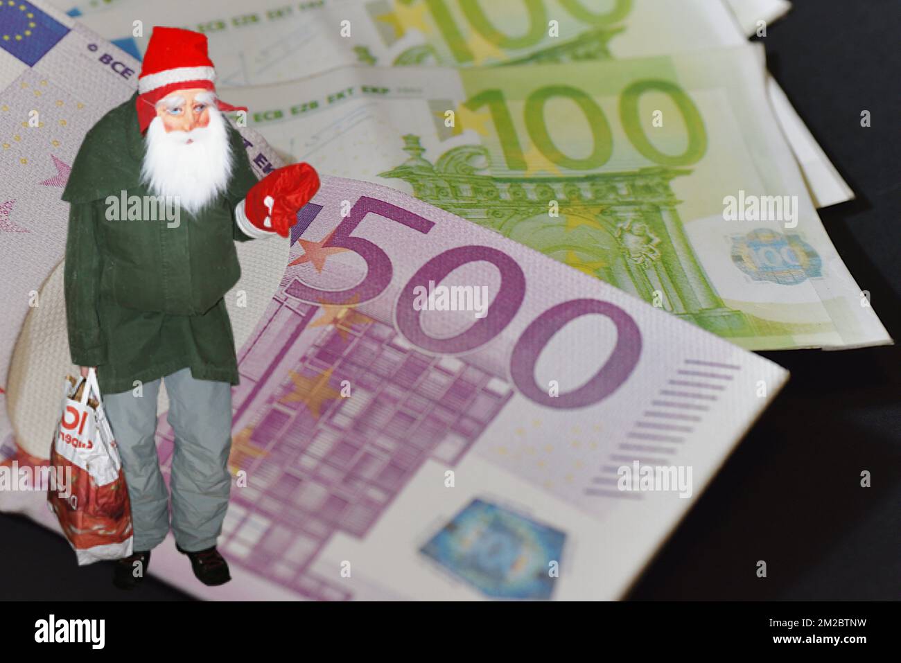 The cost of Santa Claus | Le coût du Père Noël 24/12/2017 Stock Photo