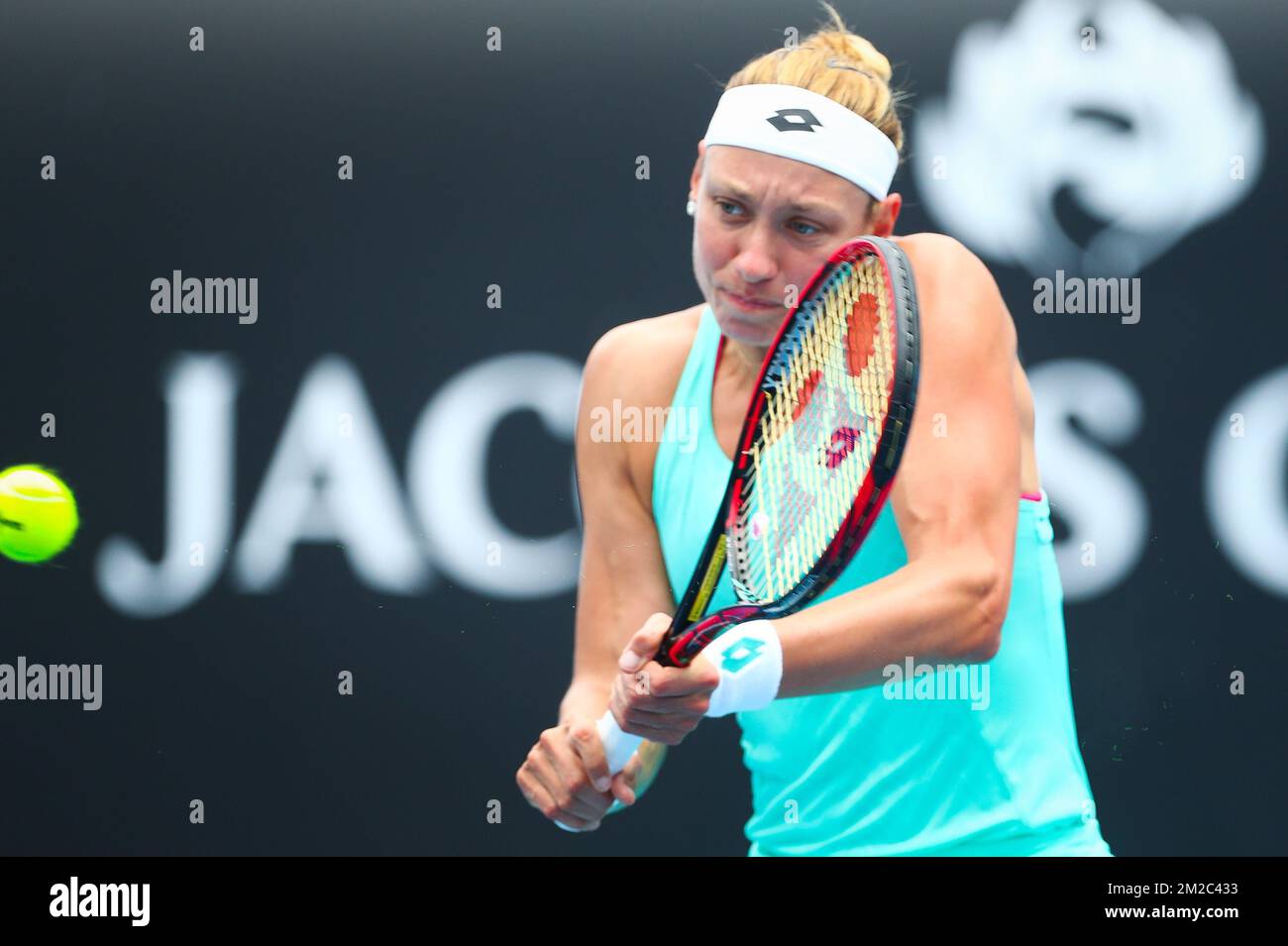 Belgian Yanina Wickmayer pictured during a tennis game between Belgian ...