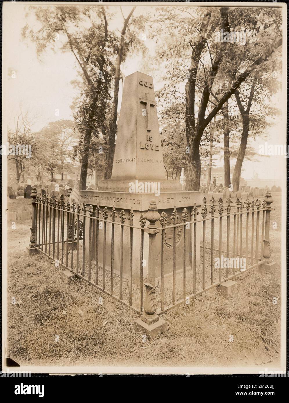 Copp's Hill Burying Ground, Boston, Mass. The Isaac Dupee monument