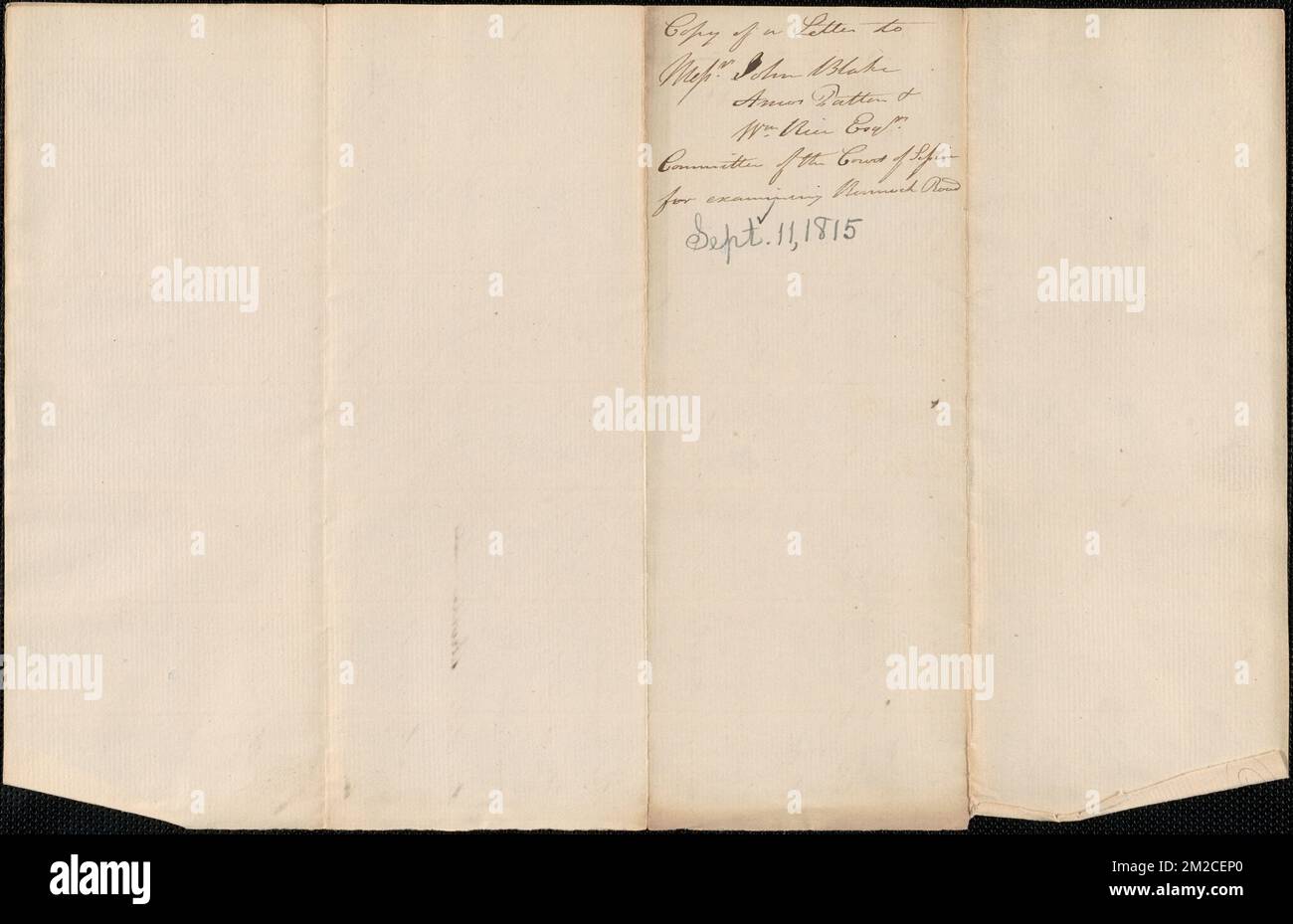 Copy of Letter from William Smith to John Blake, Amos Pattern, and ...