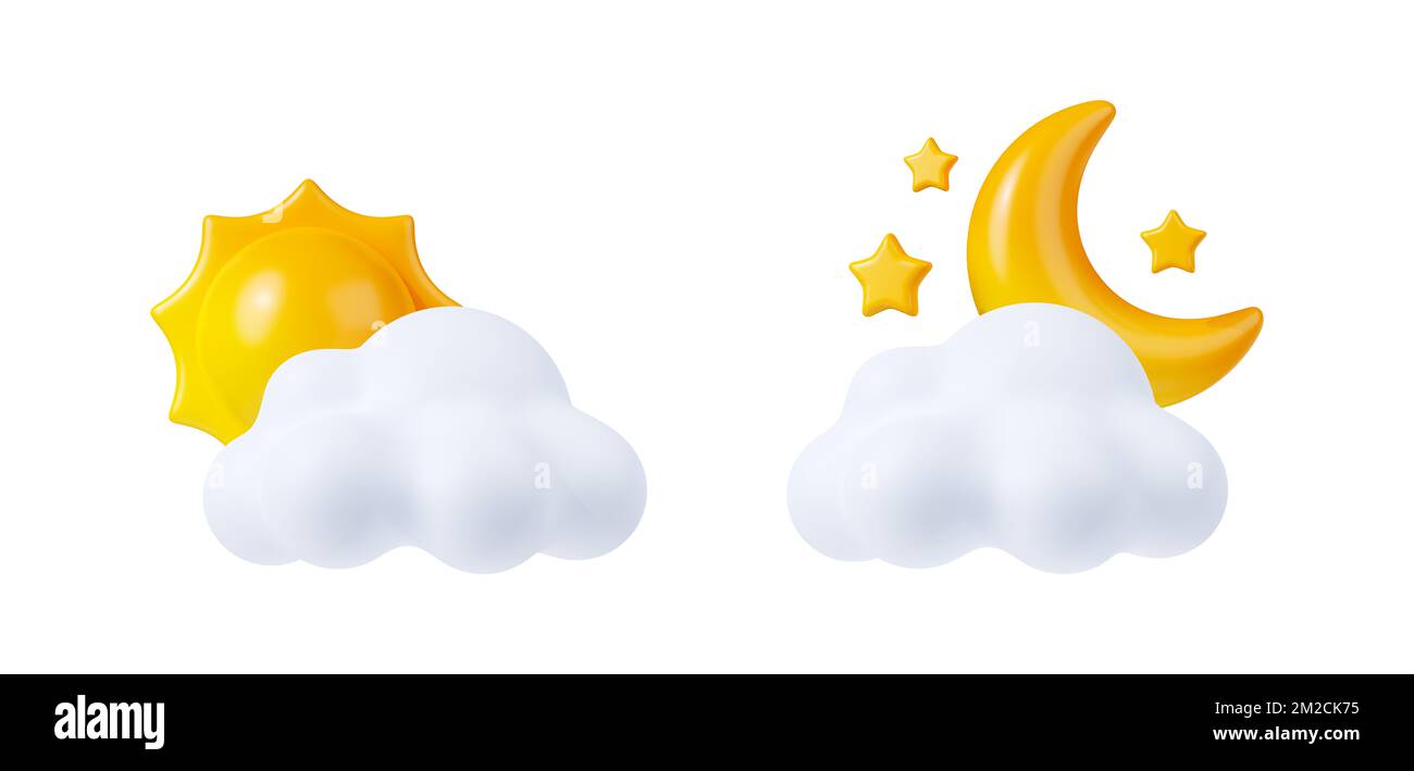 Moon with Clouds Weather Icon PNG Clip Art - Best WEB Clipart