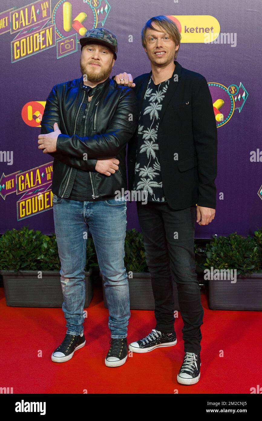 DJ Regi Penxten (R) pictured during the &lsquo;Gala van de Gouden K&rsquo;s&rsquo; award