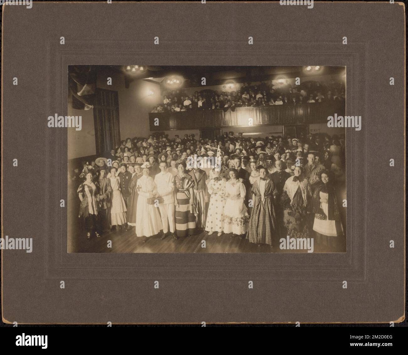Costumed group photo at Hopkinton Town Hall , Centennial celebrations