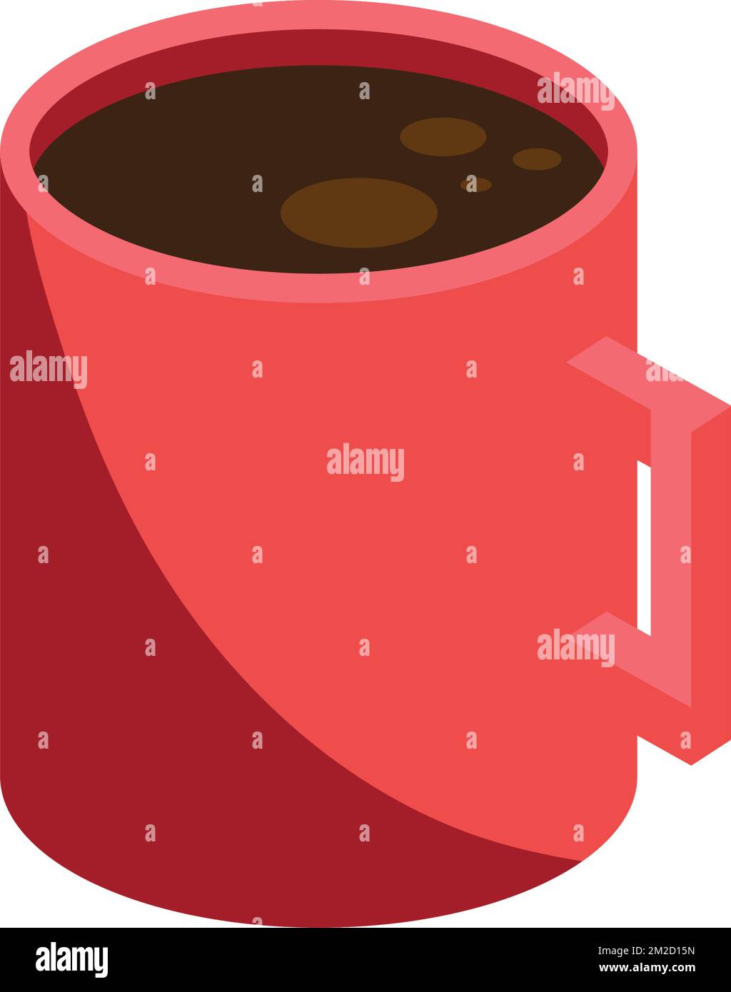 coffee mug isometric style icon Stock Vector