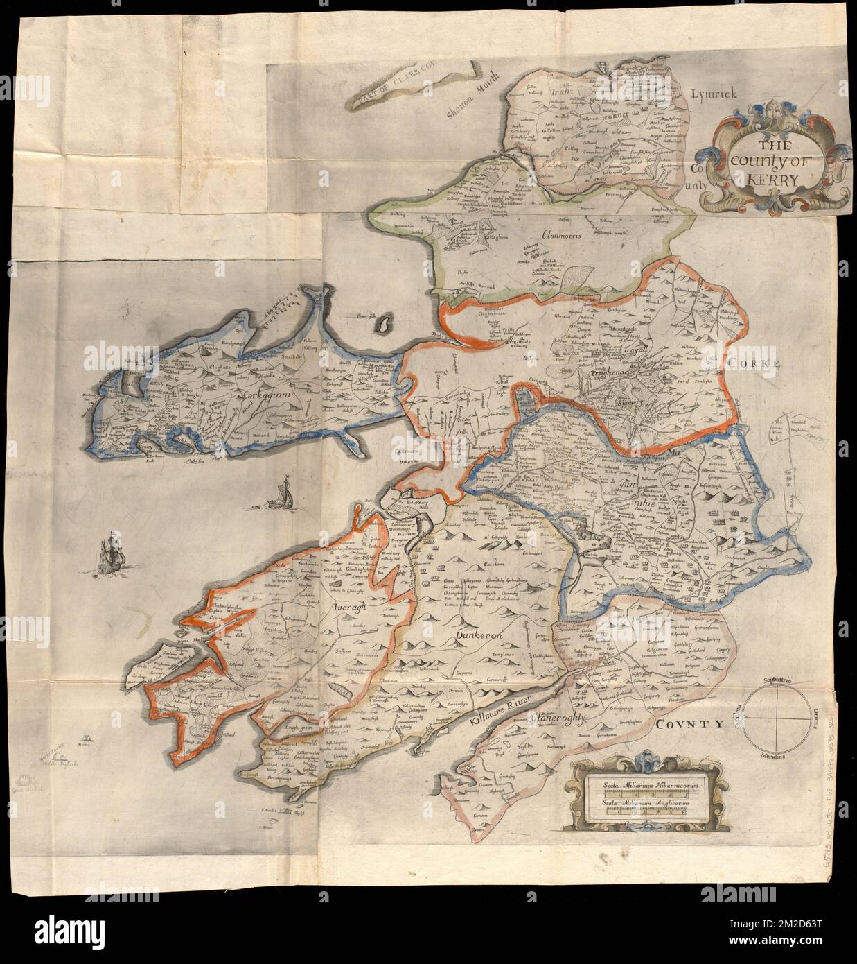 The County of Kerry , Kerry Ireland, Maps Norman B. Leventhal Map Center Collection Stock Photo