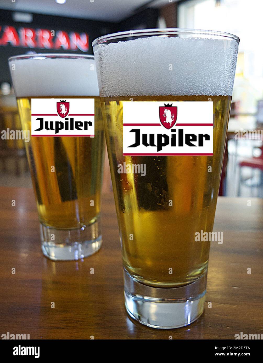 Béer Jupiler | Bière Jupiler 20/02/2018 Stock Photo