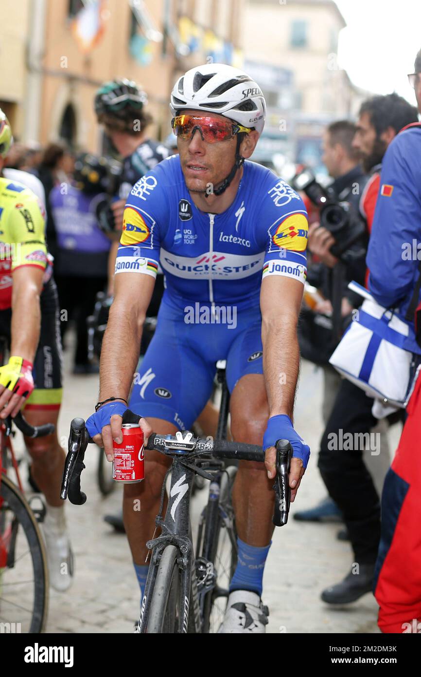 Belgian Philippe Gilbert of Quick-Step Floors pictured in action during the  fifth stage of the 53rd edition of the Tirreno-Adriatico cycling race,  178km from Castelraimondo to Filottrano, Sunday 11 March 2018, Italy.