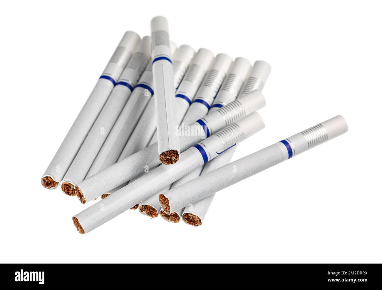 Whole cigarettes isolated on white background Stock Photo Alamy