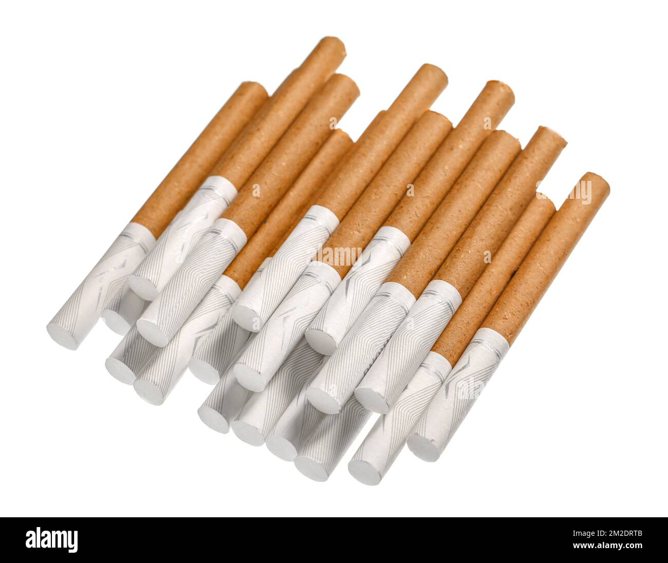 Whole cigarettes isolated on white background Stock Photo Alamy