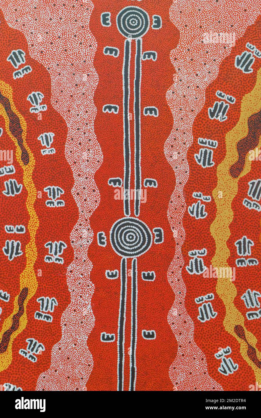 Aboriginal Indigenous Art, Adelaide, Australia Stock Photo Alamy