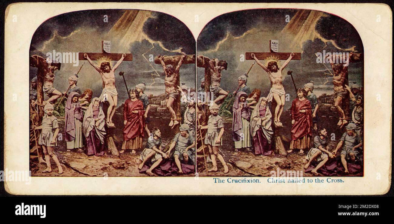 The crucifixion , Biblical events, Stations of the Cross, Crucifixions, Jesus Christ Stock Photo