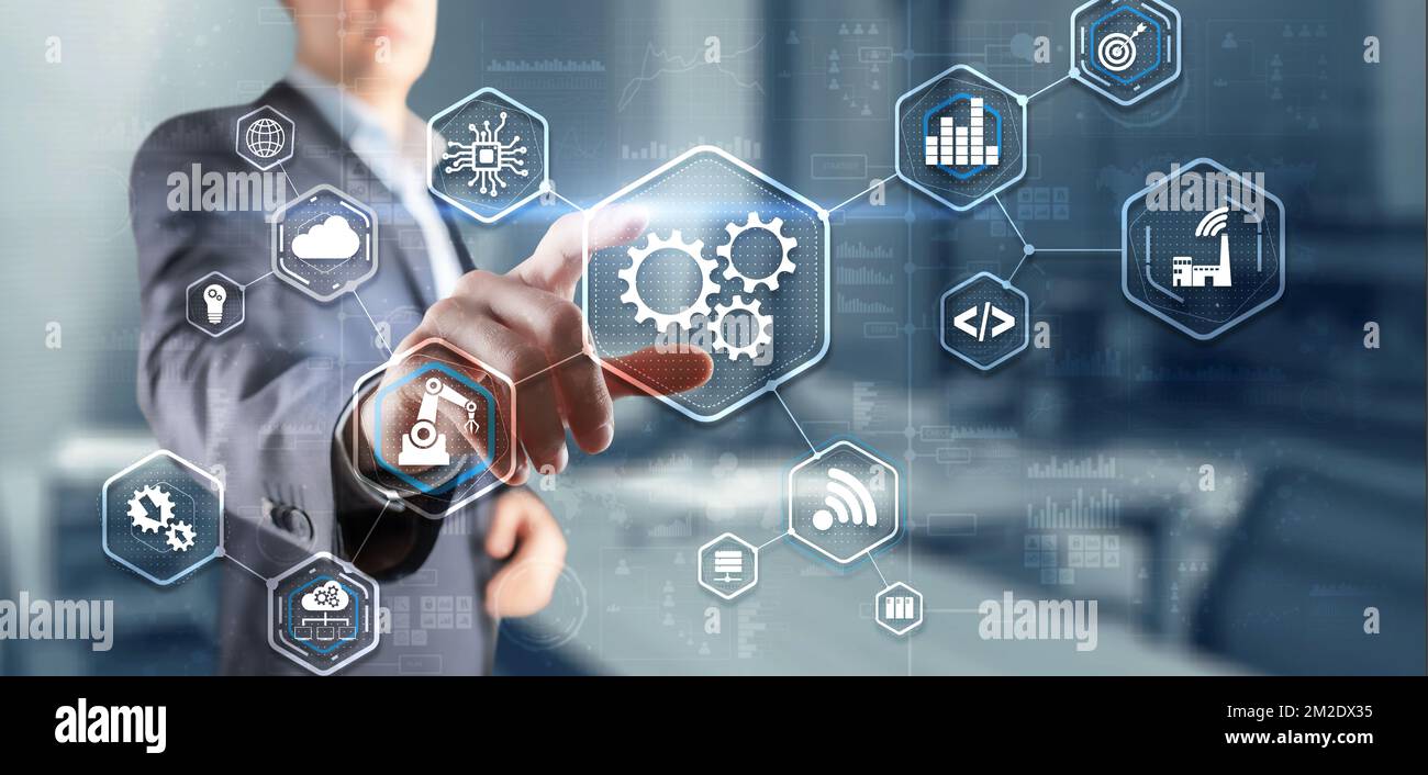 Automation software technology process System business concept 2022 Stock Photo