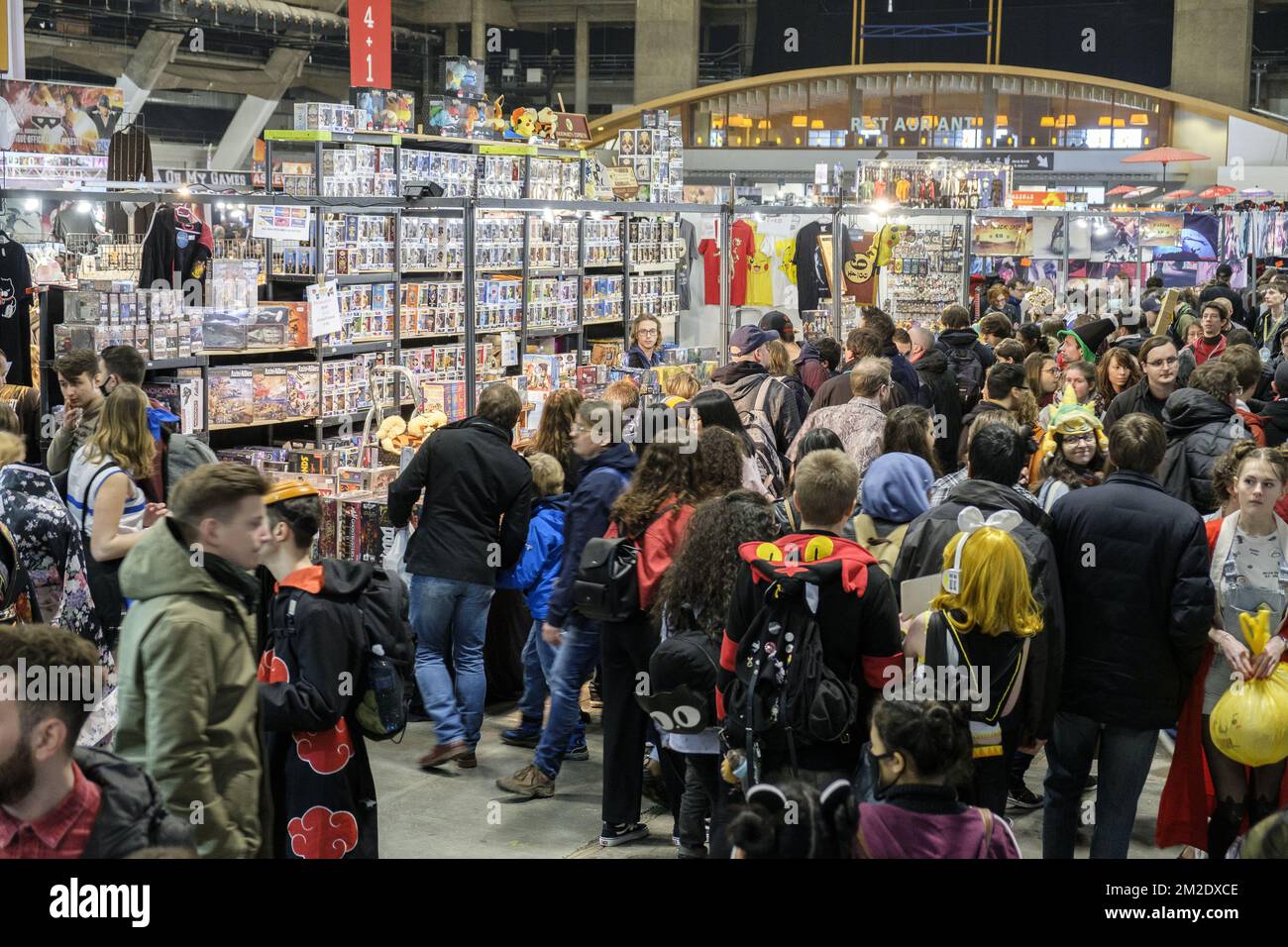 Ninth edition of Made in Asia in Brussels foule dans les allees | Neuvieme edition du salon Made in Asia - crowded alleys 17/03/2018 Stock Photo