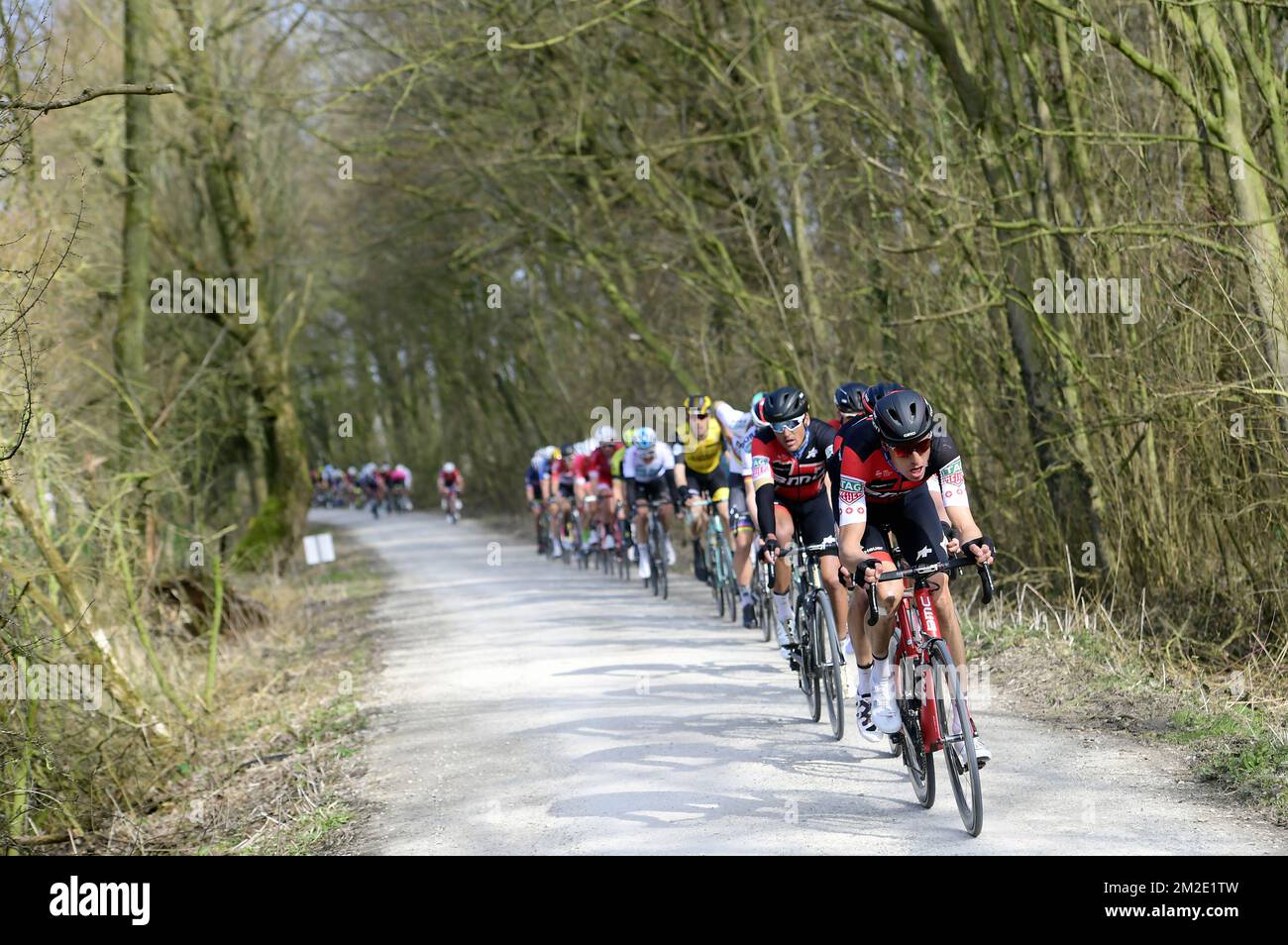 BMC Racing Team riders pictured in action on one of the plugstreets ...