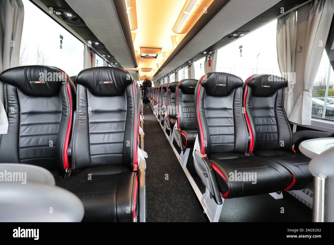Illustration picture shows the interior of the new players' bus ahead ...