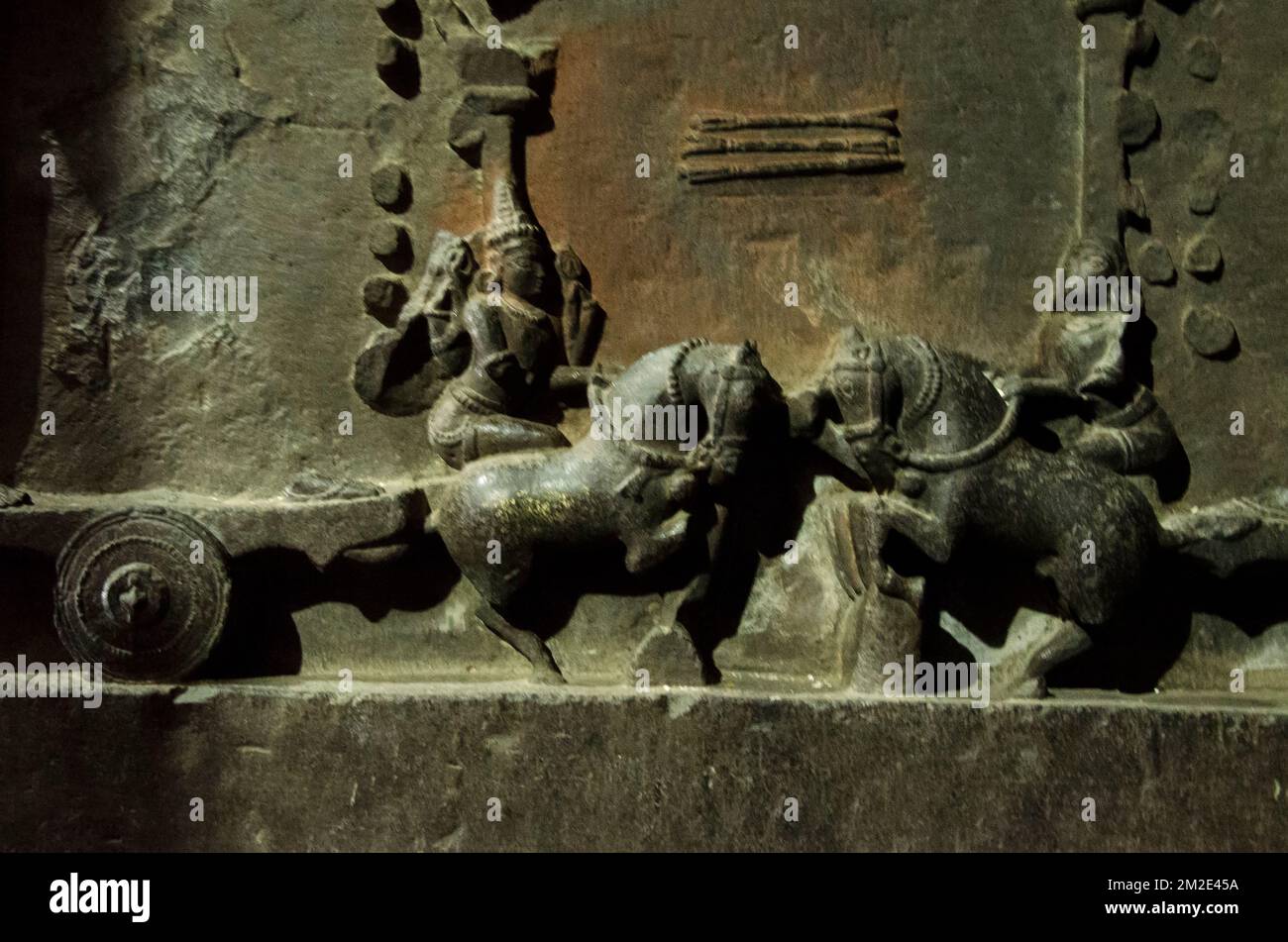 05 March 2015, Pune, India, Ancient Temple of hindu god shiva, Bhuleshwar Temple is situated on a hill and was built in the 8th century. There are cla Stock Photo