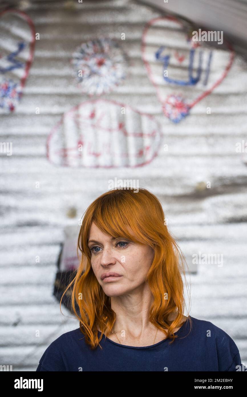 Handicap International ambassador Axelle Red (Fabienne Demal) pictured