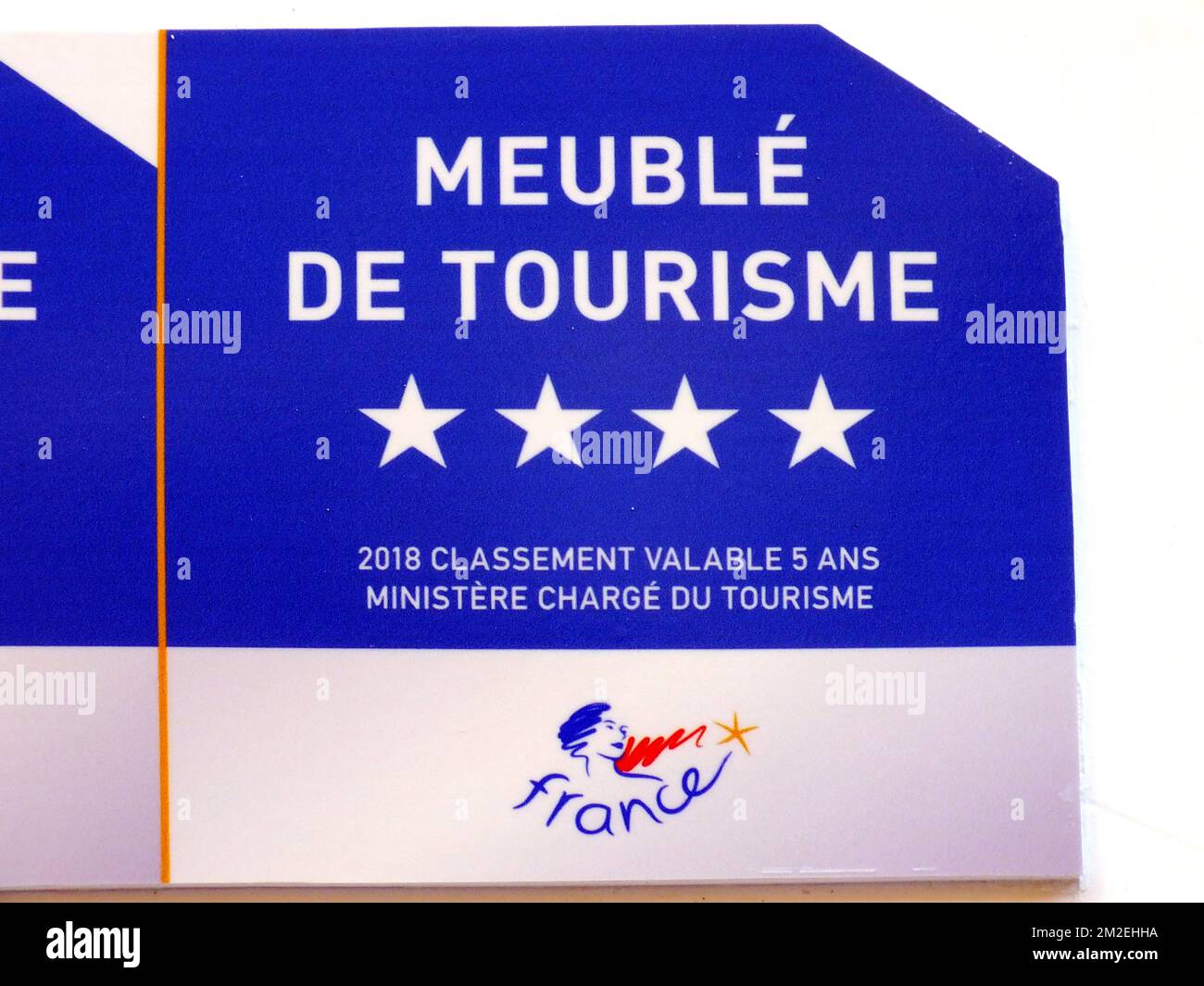 Signage panel | Panneau signalétique Meublé de tourisme 19/04/2018 Stock Photo
