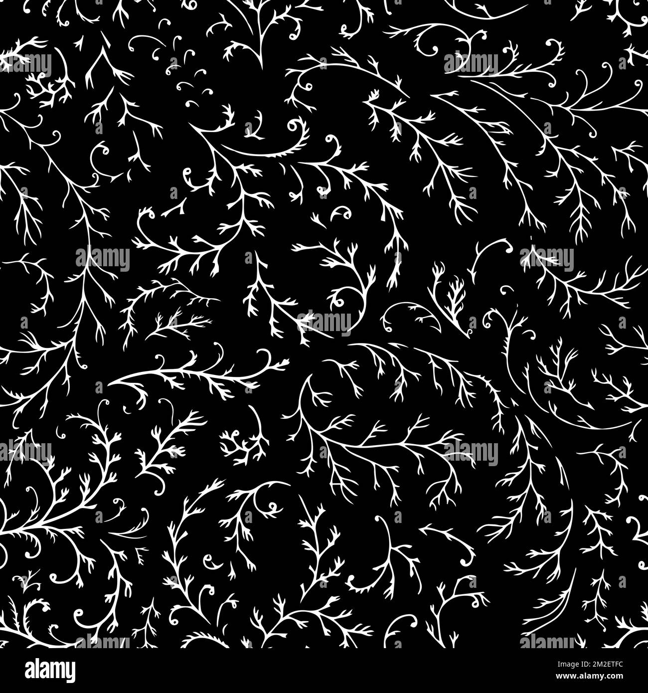 Artistic branches leaves background Black and White Stock Photos ...