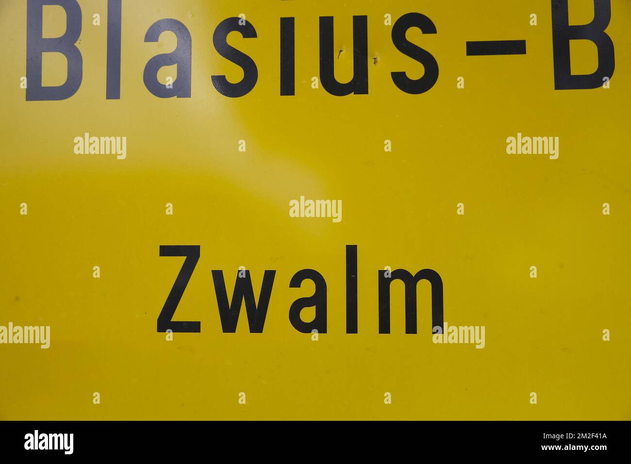 Illustration shows the name of the SintBlasiusBoekel, part of Zwalm