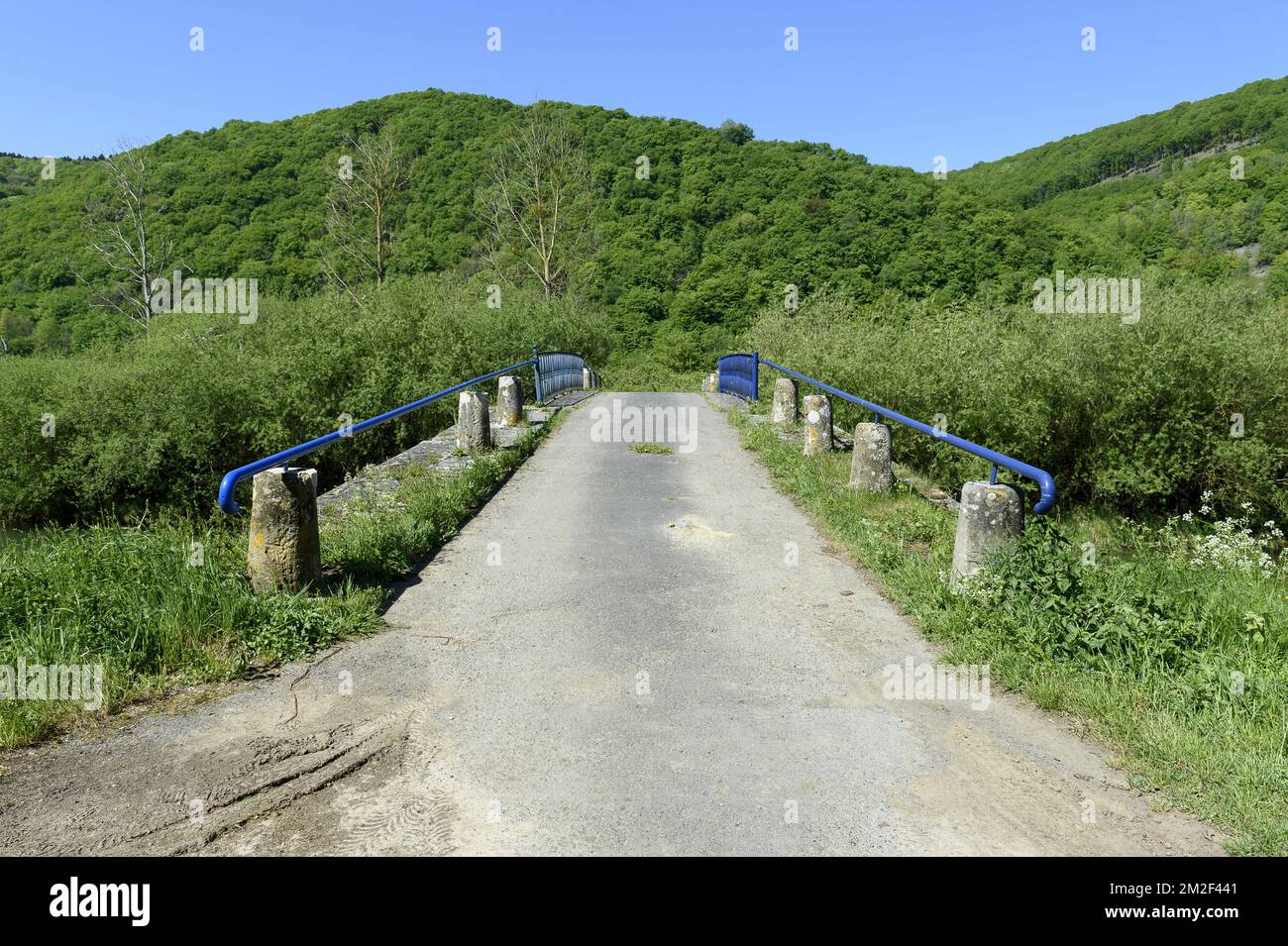 The Voie Verte along the river Meuse is a pedestrian and bike path ...