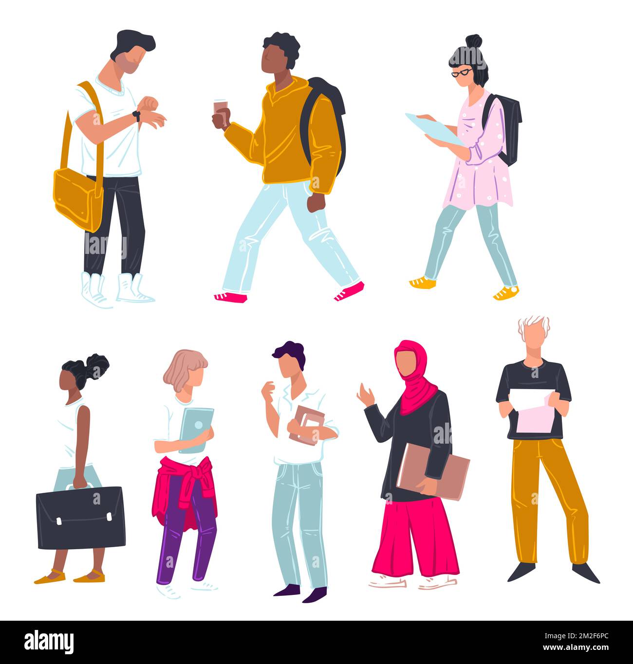Group class research woman Stock Vector Images - Alamy