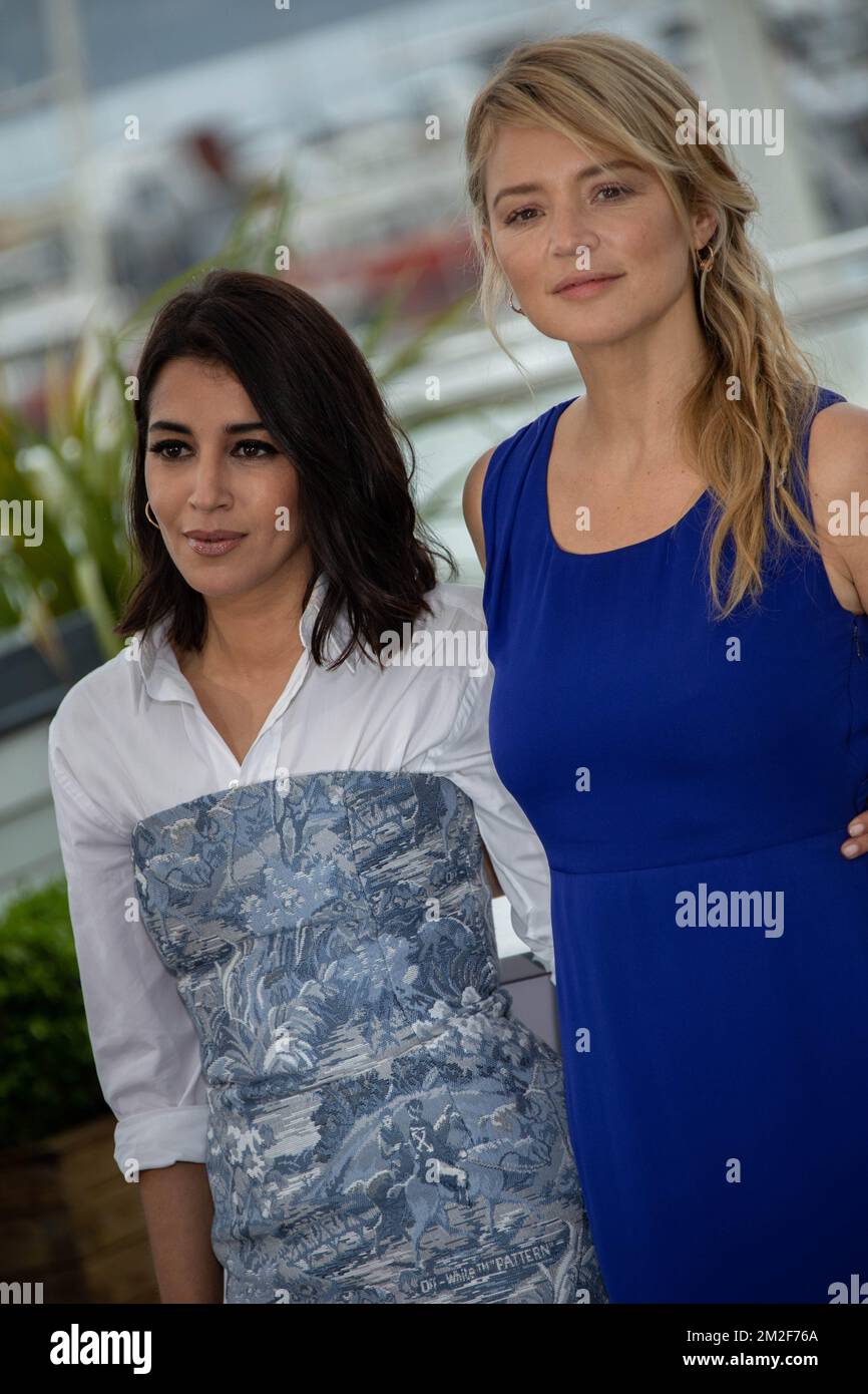 Leila Bekhti and Virginie Efira attends the photocall for the 'Sink Or