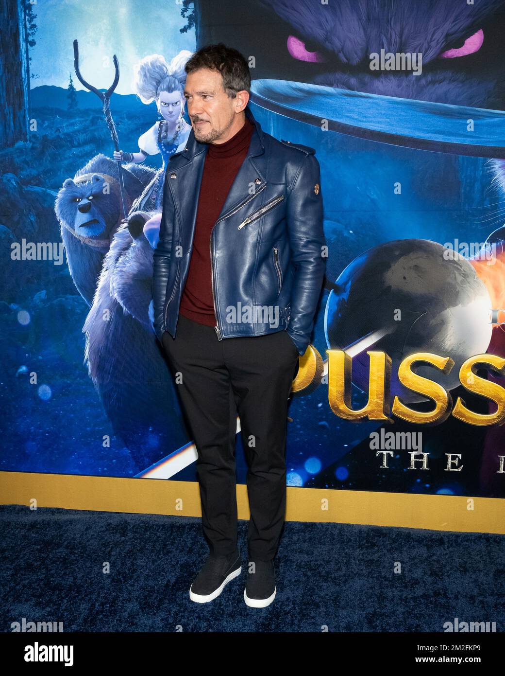 New York, USA. 13th Dec, 2022. Antonio Banderas arrives on the red carpet for the premiere of “Puss in Boots: The Last Wish“ at Jazz at Lincoln Center's Frederick P. Rose Hall in New York, New York, on Dec. 13, 2022. (Photo by Gabriele Holtermann/Sipa USA) Credit: Sipa USA/Alamy Live News Stock Photo