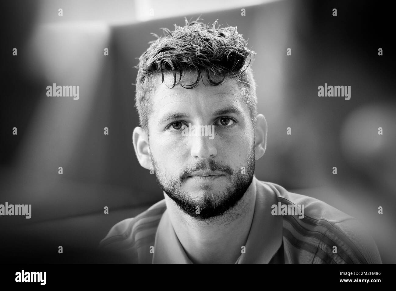 Belgium's Dries Mertens pictured during a press conference of the Belgian national soccer team Red Devils, Tuesday 29 May 2018, in Tubize. The Red Devils started their preparations for the upcoming FIFA World Cup 2018 in Russia. BELGA PHOTO BRUNO FAHY Stock Photo