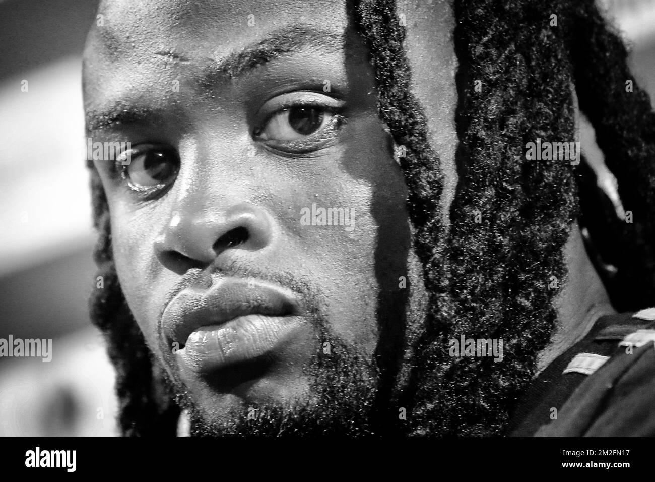 Belgium's Jordan Lukaku pictured during a press contact with some players of the Belgian national soccer team Red Devils, Wednesday 30 May 2018, in Tubize. The Red Devils started their preparations for the upcoming FIFA World Cup 2018 in Russia. BELGA PHOTO BRUNO FAHY Stock Photo