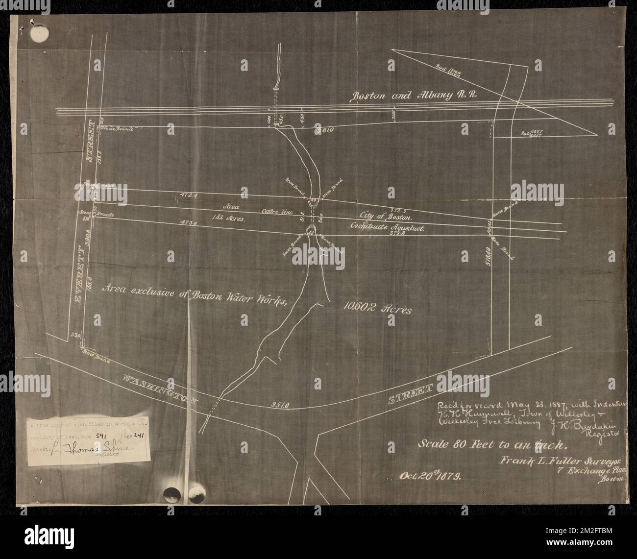 Deed to Town Hall land ,. Wellesley Local Historical Map Collection