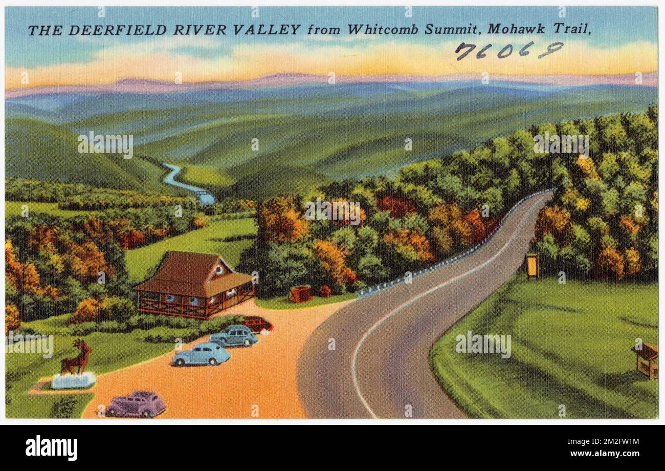 The Deerfield River Valley from Summit, Mohawk Trail , Roads