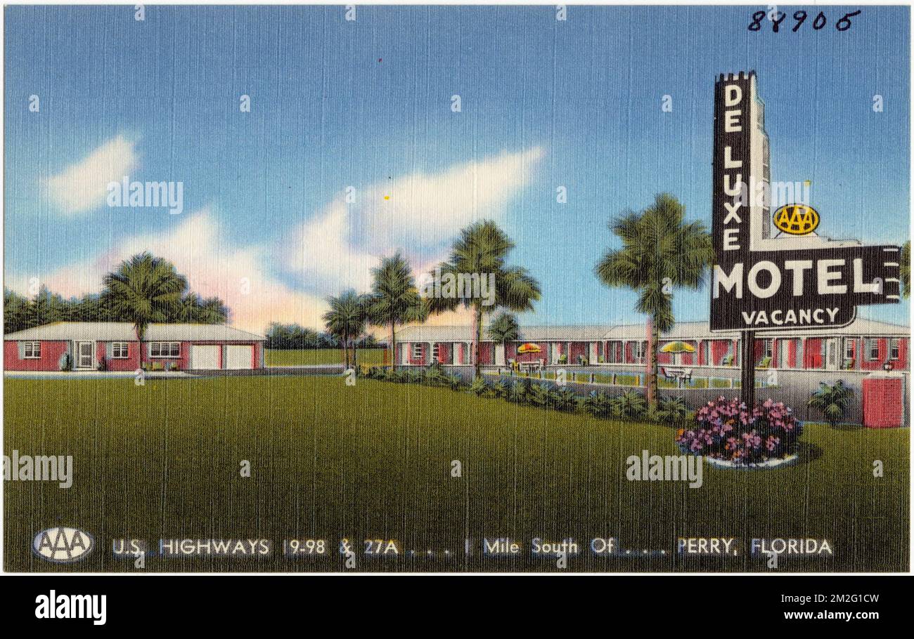 Deluxe Motel, U.S. Highways 1998 & 27A, 1 mile south of Perry, Florida