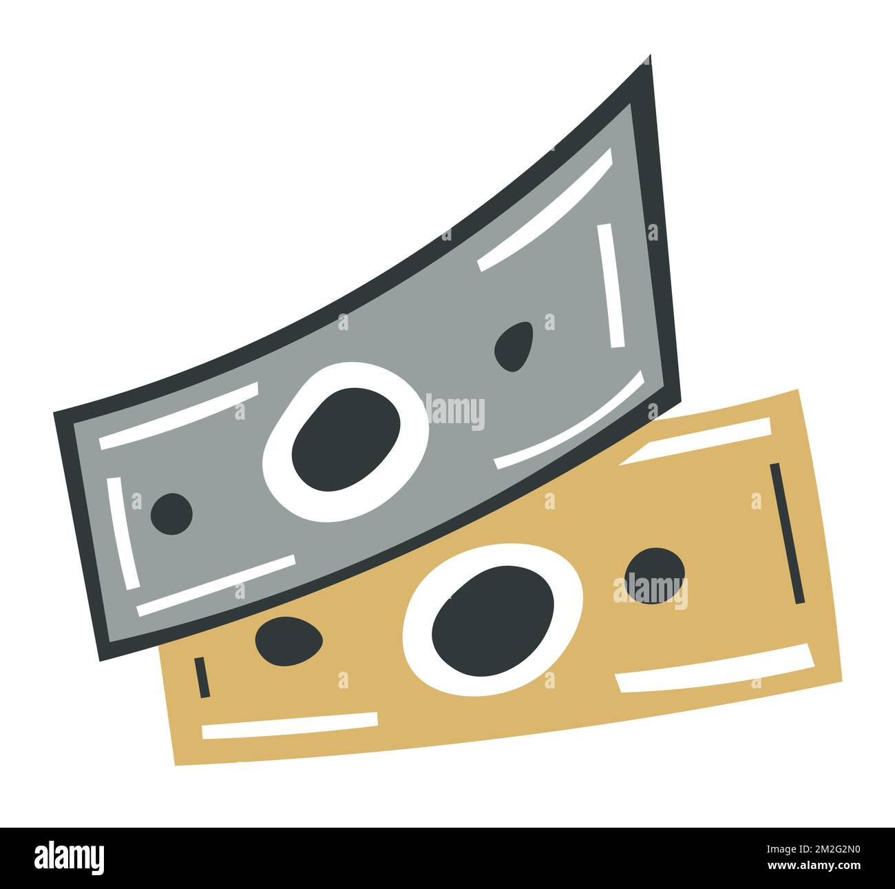 Money banknotes, paying for services, finances Stock Vector