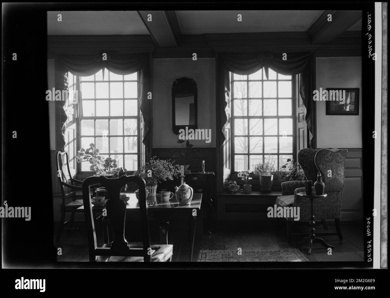 Derby House, Salem interior , Interiors. Samuel Chamberlain Photograph