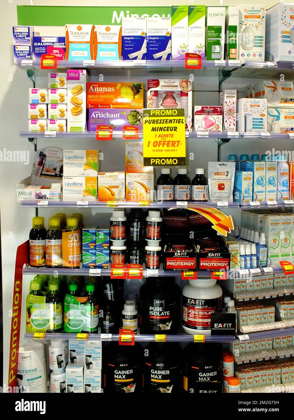 Pharmacy | Pharmacie rayon minceur 23/06/2018 Stock Photo