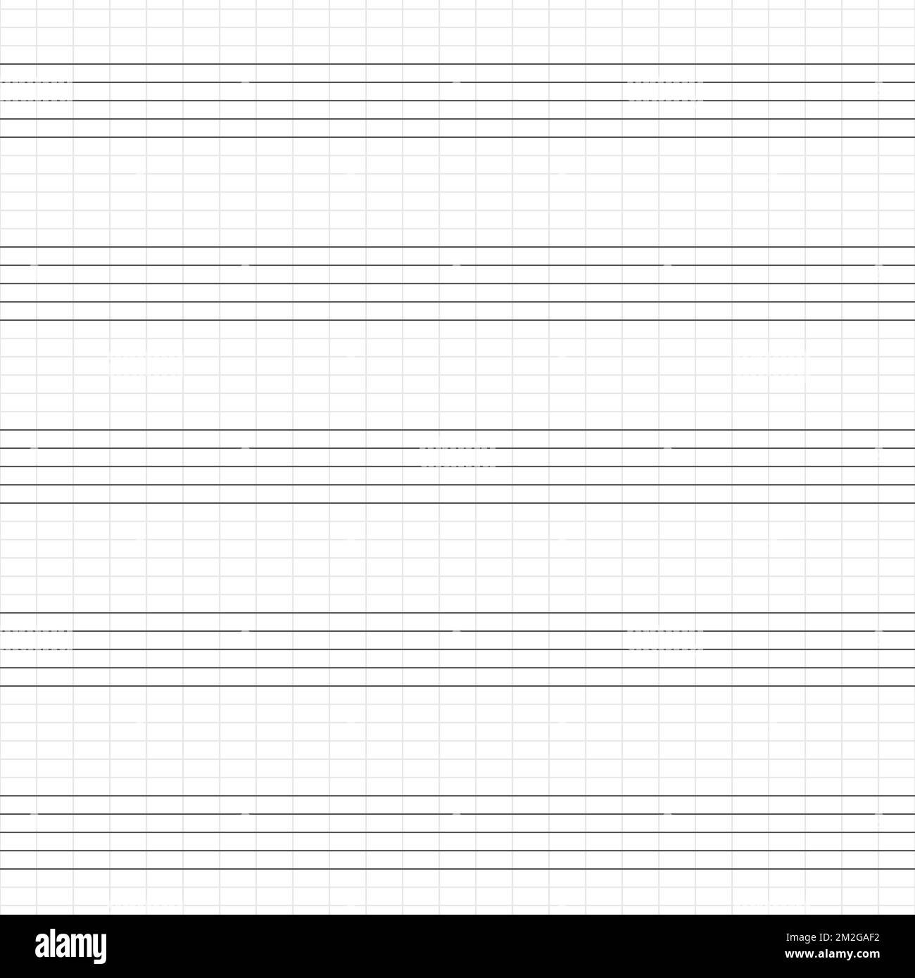 Music blank note stave seamless pattern. Blank classical music paper