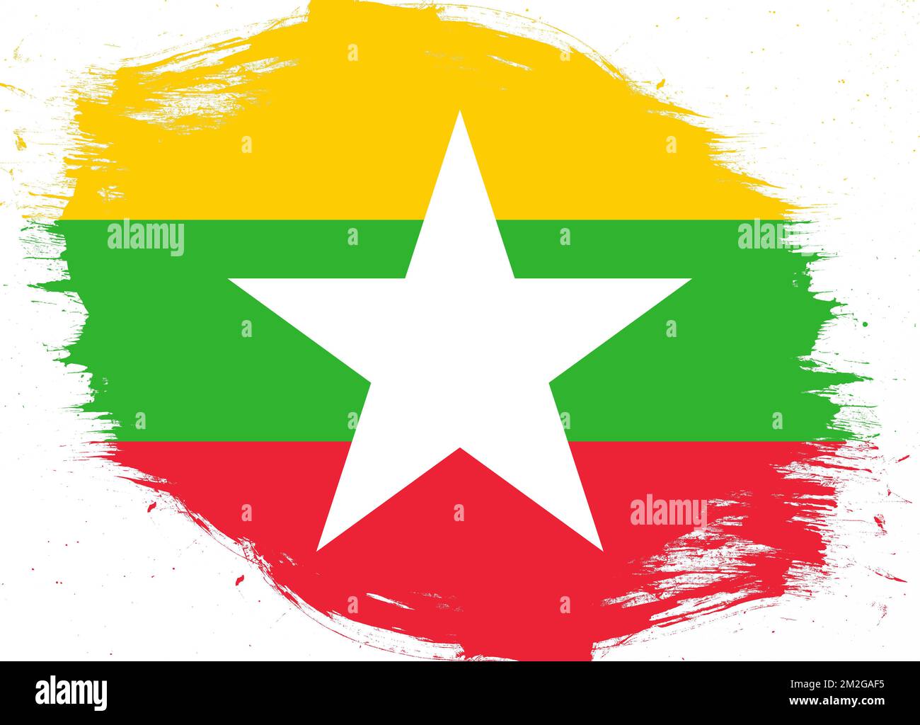 Flag myanmar burma close hi-res stock photography and images - Alamy