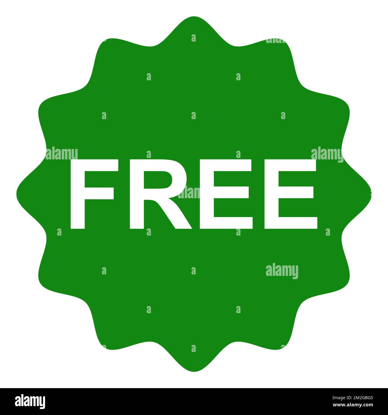 Icon sticker badge free charge, money gift gratis, symbol bonus Stock Vector