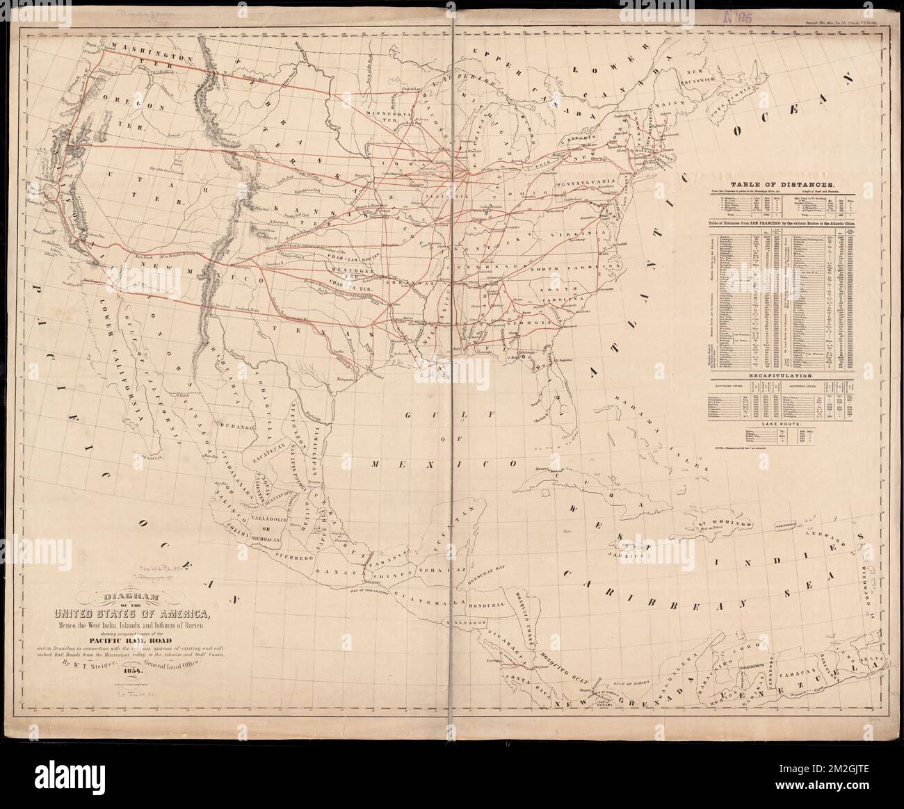 Diagram of the United States of - Diagram Of The United States Of America Mexico The West India Islands And Isthmus Of Darien Showing Proposed Routes Of The Pacific Rail Road Railroads North America Maps Railroads United States Maps United States Maps North America Maps Norman B Leventhal Map Center Collection 2M2GJTE 