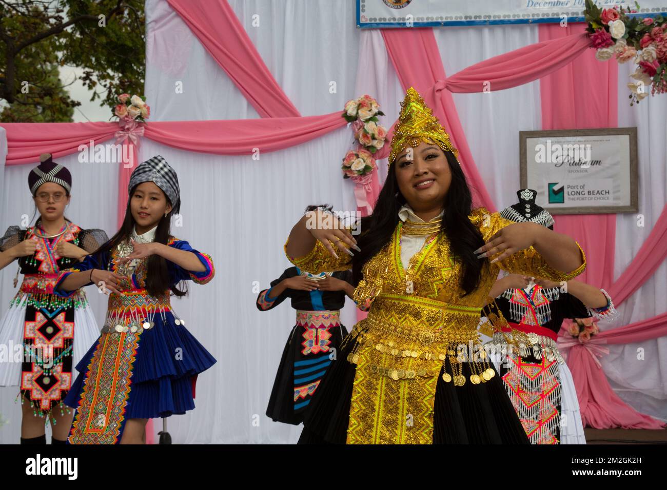 Traditional Hmong dancers at the Hmong New Year Celebration at El