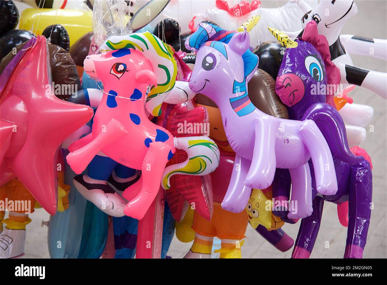 Inflatable toys | Jouets gonflable 08/07/2018 Stock Photo