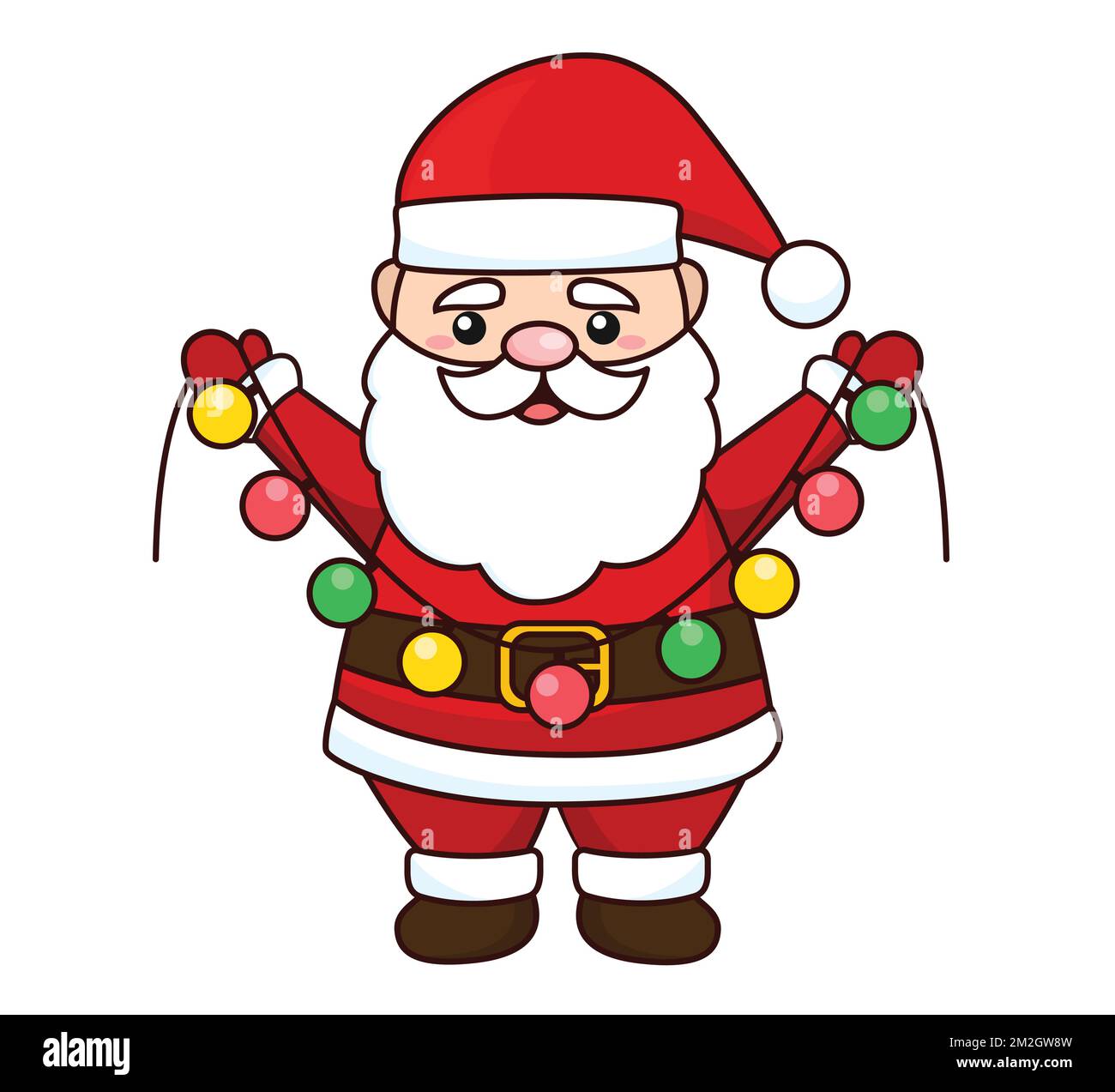 Santa Claus cartoon illustration isolated on white background Santa Santa Claus cartoon illustration isolated on white background Santa