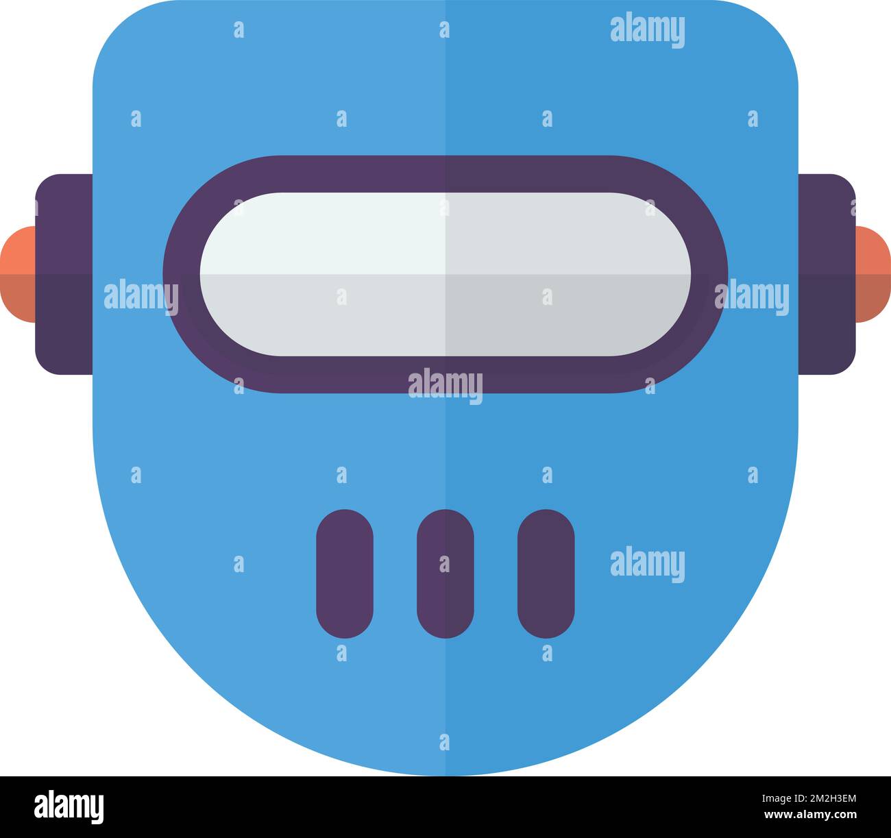 welding mask illustration in minimal style isolated on background Stock