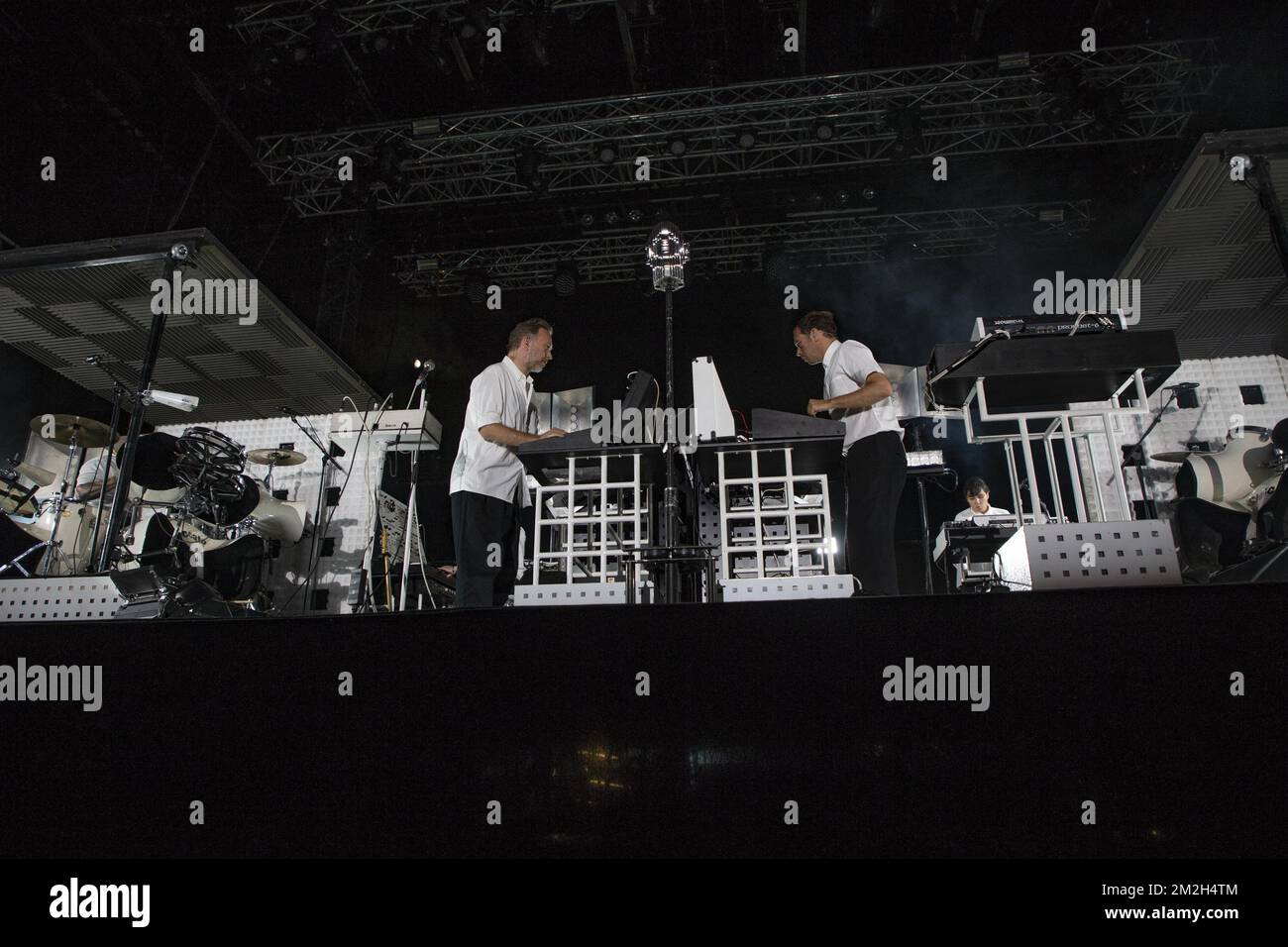 Soulwax electronic rock band in concert at the Nice Jazz Festival