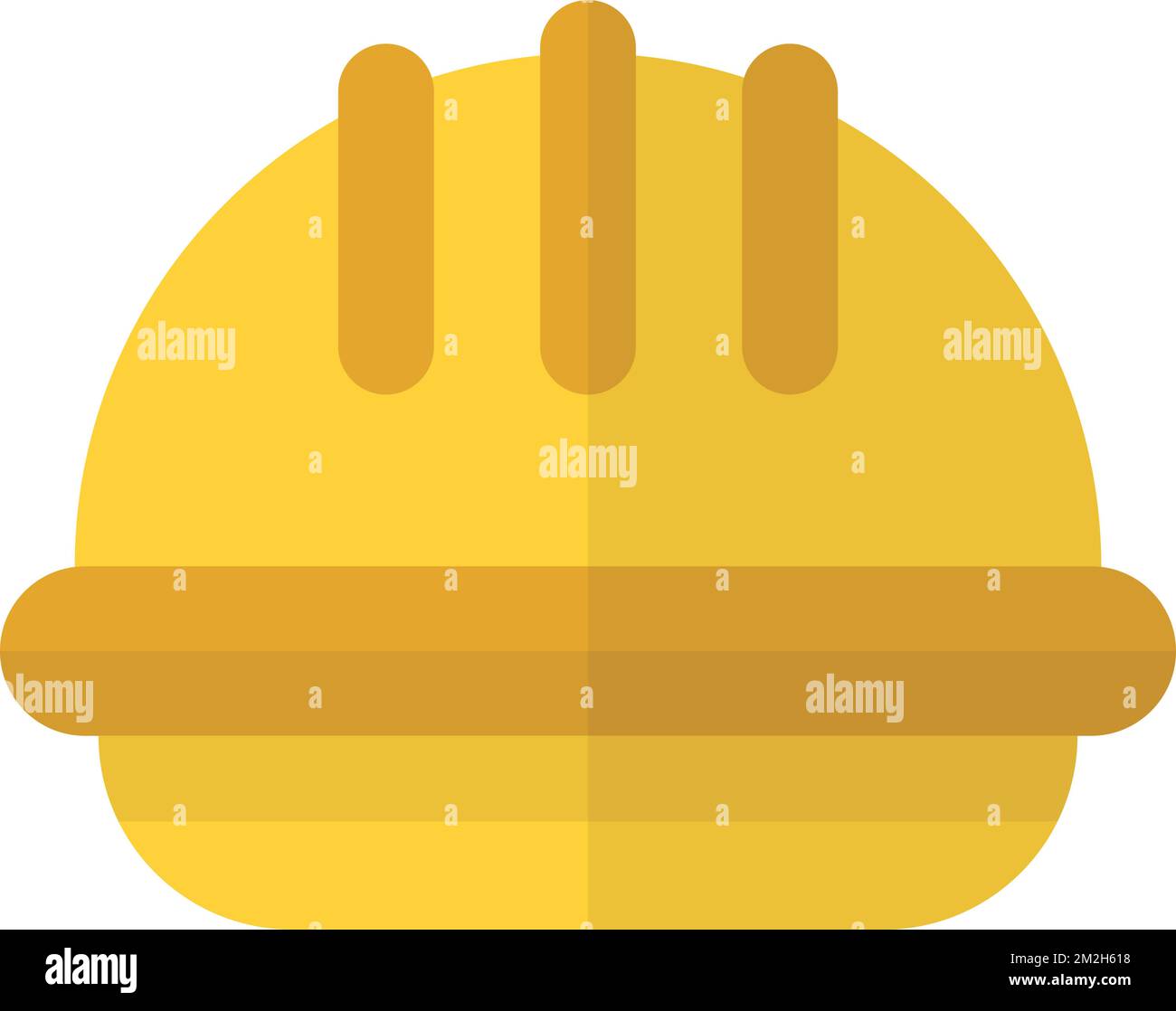 construction helmet illustration in minimal style isolated on